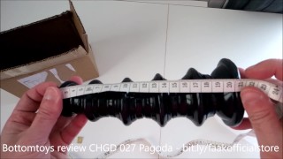 unboxing : CHGD-27 dildo PAGODA buttplug come le palle anali (Bottomtoys)