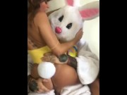 Preview 3 of Riley Reid Riding Easter Bunny Adam22