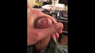 Hung cock leaking pre-cum