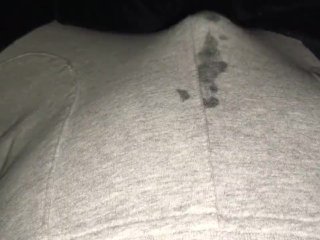 My Belly Bulge makes Me Cum in Grey Sweatpants