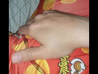 Shhhh! Rubbing myself to Orgasm in my best Friends Bed while she in Bed