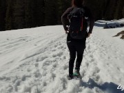 Preview 2 of Almost caught fucking in the snow - Easter in the Dolomites Episode 2
