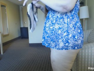 My Fat Ass In Panties, Thongs - Showing off and making my big booty shake!