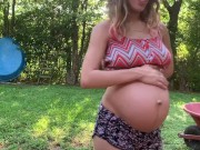 Preview 3 of embarazada sale a caminar ya mamar verga del vecino,diosaera