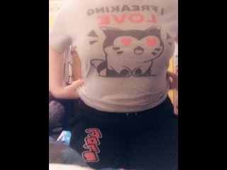 Playing with my boobs