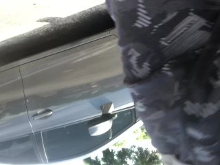 Outside of Family Dollar :-) ( A little stroking)