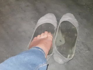 french, Flat Shoes Fetish, dirty flats, smelly feet