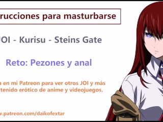 JOI Hentai ASMR En Español, Kurisu De Steins Gate. Instrucciones...