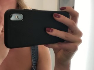 BLONDE TEEN FINGERING IN SHOPING MALL AND_BLOWJOB