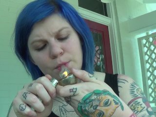 getting stoned, fetish, getting high, tattooed women