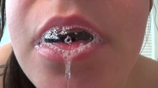 Mouth Fetish Spitting & Drooling