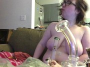 Preview 2 of chubby gf lotions tits