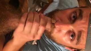 Big Uncut Cock And Foreskin Play In The Morning Blow Job