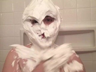 I cover my head in shaving cream