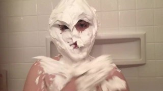 I cover my head in shaving cream