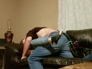 Later night fuck on the couch.