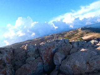 Risky Public fuck on a cliff. Amateur Mia Bandini