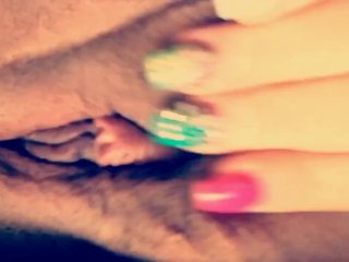 Fingering myself while people are home