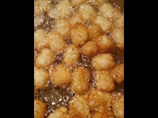 Greasy Nasty Lil Tater Tots in Hot Oil Bath FOODPORN