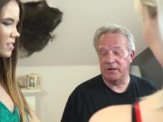 Preview 4 of Best old and young fuck Stepgrandpa getting his cock sucked by teen girls