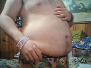 Belly Inflation in Character Underwear