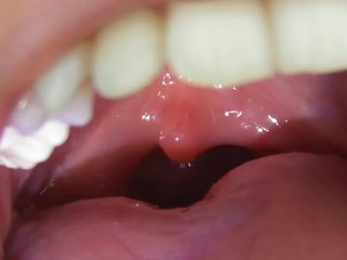 girl uvula, uvula play, mouth, uvula throat