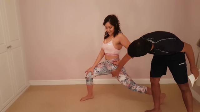 Jabardasti Yoga Teacher Xxx - Teen Tricked into getting Naked for Personal Trainer & Sucking his Cock 4k  - Pornhub.com