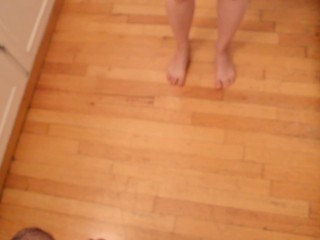 Ballbusting_Strip Game with Wife (Handjob and Cum on_Body)