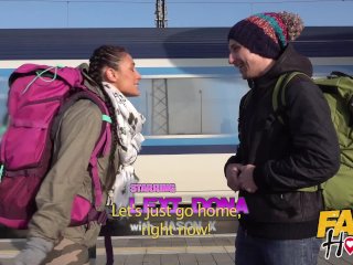 Fake Hostel Couple have anal sex before squirting orgasm screenshot number 0