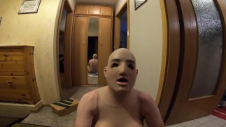 4k - Maskiert als Silikon Sexpuppe mit Silikon Fullsuit wie Femskin