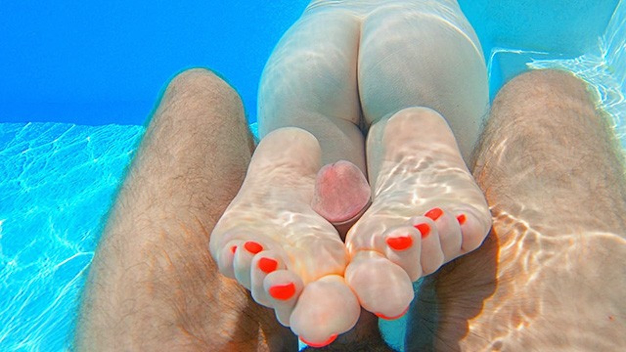 Mermaid footjob