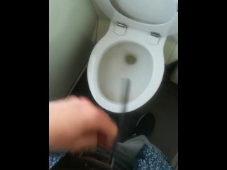 Unpacking and pissing in the clogged train toilet