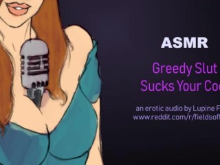 ASMR-貪欲な女はあなたのコックを吸う-激しいフェラチオ-エロティックオーディオ