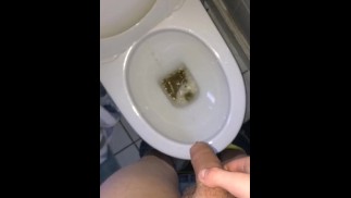Big white cock pissing