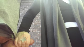 Wank pubblic dickflash granny at park