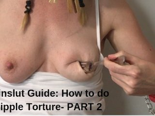 amateur, solo female, nipple torture, bdsm