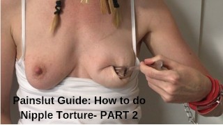 Painslutガイド乳首拷問規律従順な方法