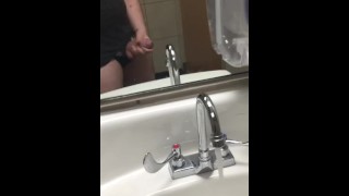 Public Restroom Hung Cock Jerk
