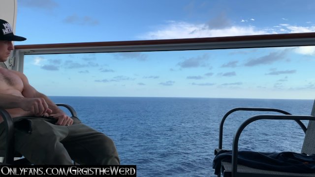 jerking off on my cruise ship balcony 