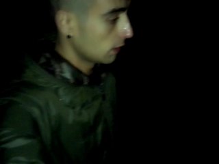 Night outdoor walking with face covered by cum and cum tasting (full vid)