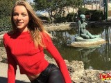 GERMAN SCOUT - SKINNY COLLEGE TEEN EMILY TALK TO FUCK AT STREET CASTING