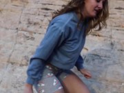 Preview 5 of Horny Hiking - Risky Public Trail Blowjob - Real Amateurs Nature Porn - POV