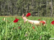 Preview 3 of La primavera la sangre altera (Masturbandome entre amapolas)