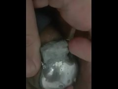 Permanent chastity glue is hard