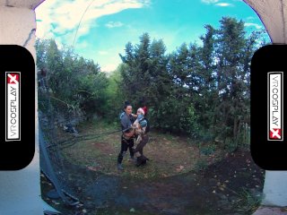 VRCosplayX Hard Anal 3some With Lesbian APEX Legends Lifeline & Wraith screenshot number 2