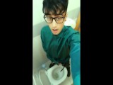 Teen pisses 5 times at the public toilets in one day challenge