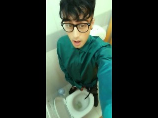 Teen Pisses 5 Times at the Public Toilets in one Day Challenge