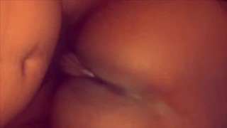 Chocolate teen does a sneaky quickie
