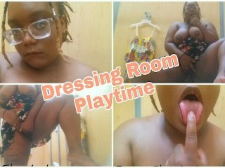 solo female, public sex, ebony girl, dressing room