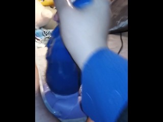 massaging my large kelvin bad dragon with him lube